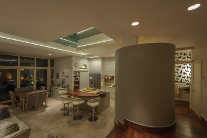 Traditional kitchen with solid walnut accents